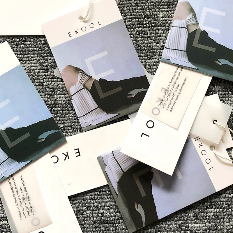 
Factory fashion three cards clothes hang tags for lady clothing 