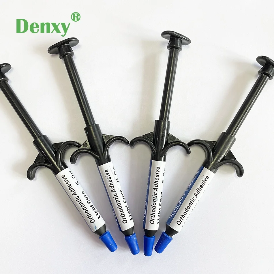 Denxy Hot sales Quality Orthodontic Bonding Adhesive Bracket/Molar Band Bonding System Light Cure Blue Glue Ortho composite
