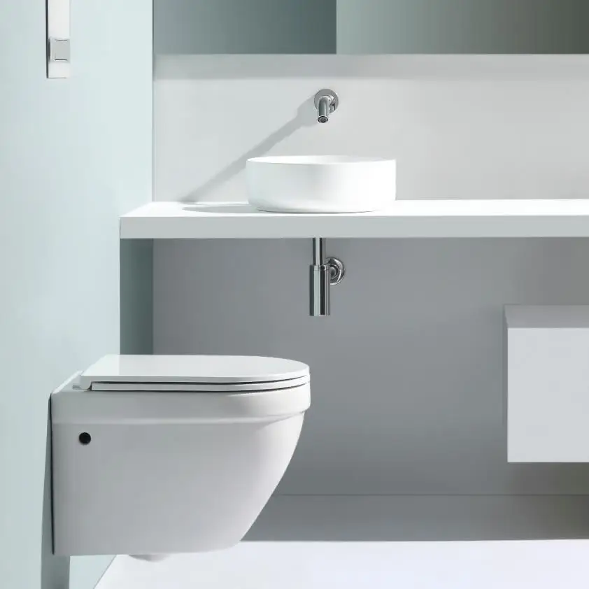 Туалетный столик популярный в западном стиле Новый вихревой подвесной настенный унитаз брендовый современный керамический туалет из двух частей Настенная Ванная комната