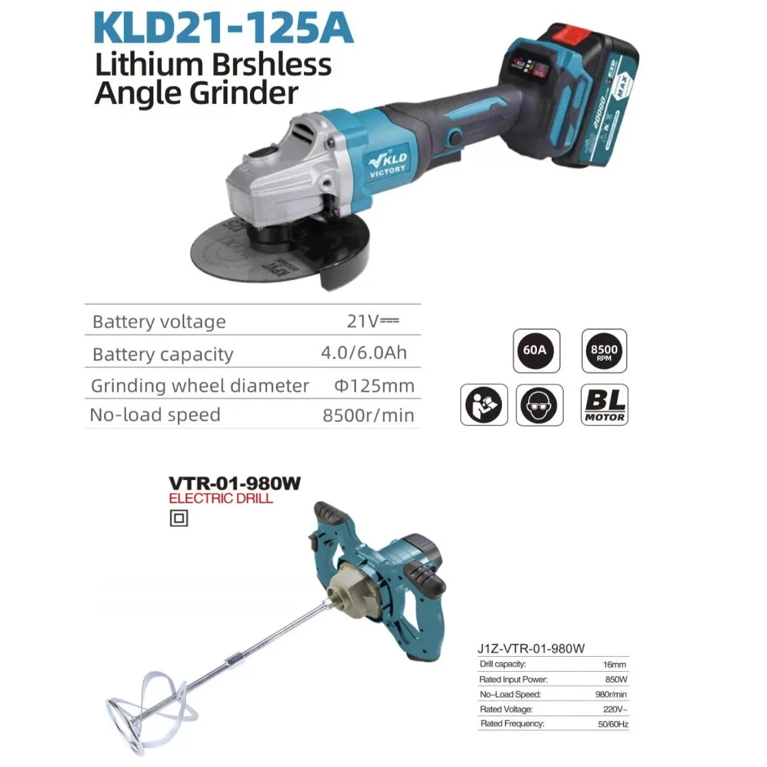 Power Tools Combination Set Impact Drill Hammer Drill Angle Grinder Electric Drill