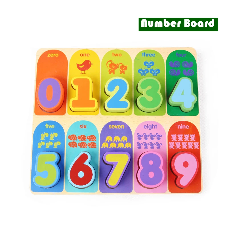 China Export Agent Yiwu Toys Early Educational Kids Puzzle Toy DIY Number 3d Wooden Puzzle Cheap Toys