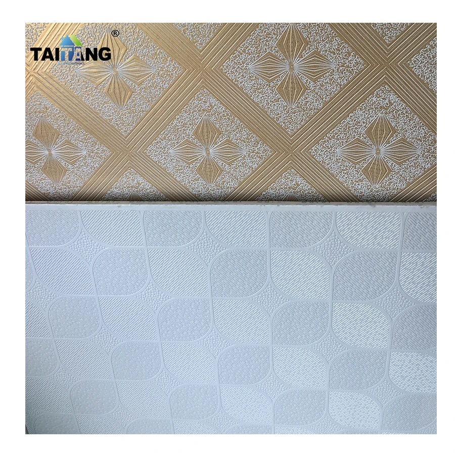 Pvc Ceiling Nigeria Pvc Gypsum Drop Ceiling Tiles 2X4 Gypsum Ceiling Panels Supplier For Interior Decoration