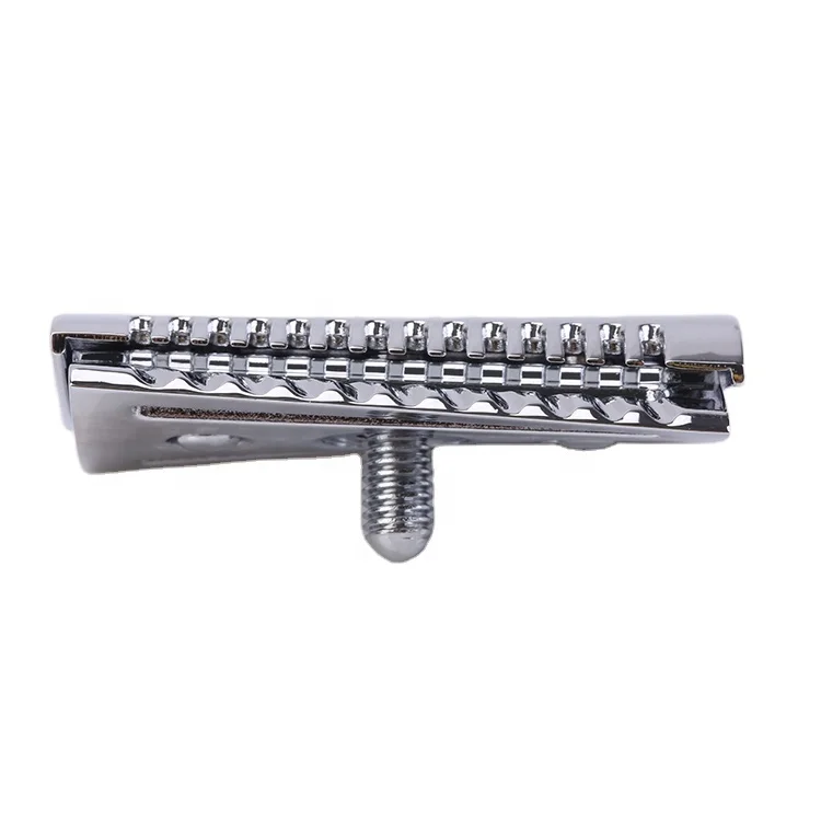 Yaqi Shaving Chrome Closed Comb Double Edge Slant Safety Razor Head Zinc Alloy Wholesale Mens Single Blade