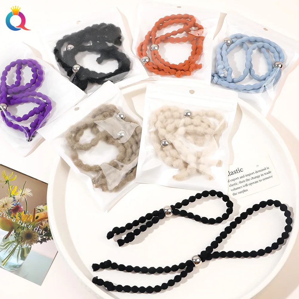 Qiyue набор из двух эластичных волос регулируемая повязка для с бисером Африканский женский инструмент