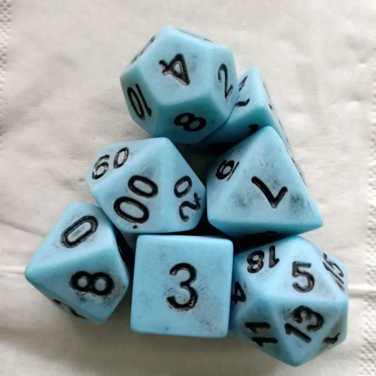 Многоцветные акриловые многогранные кости для ролевых игр, набор костей
