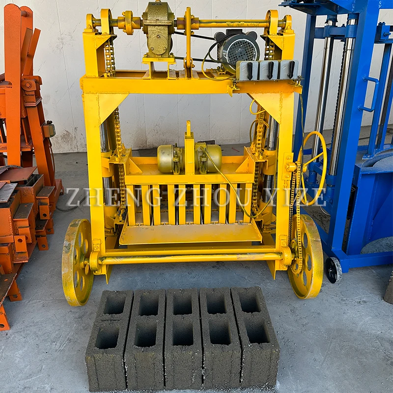 Big Wheel Ecological Brick Machine Concrete Hollow  Sand Cement Recycled Plastic Brick Making Machinery Automatic