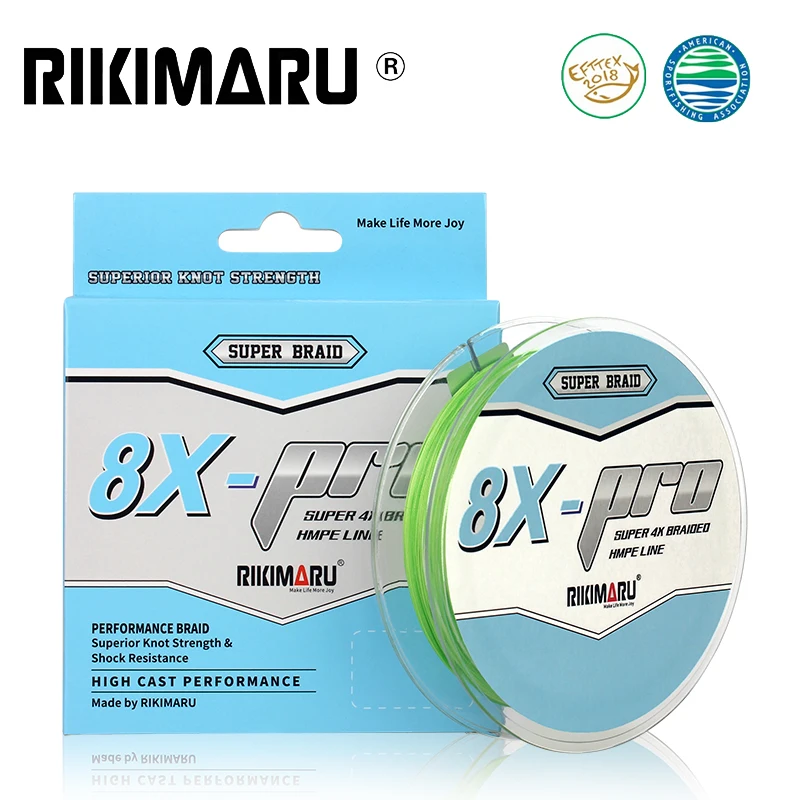 Rikimaru Spot Color x8 Strand 300m UHMWPE плетеная леска для ловли рыбы в соленой воде