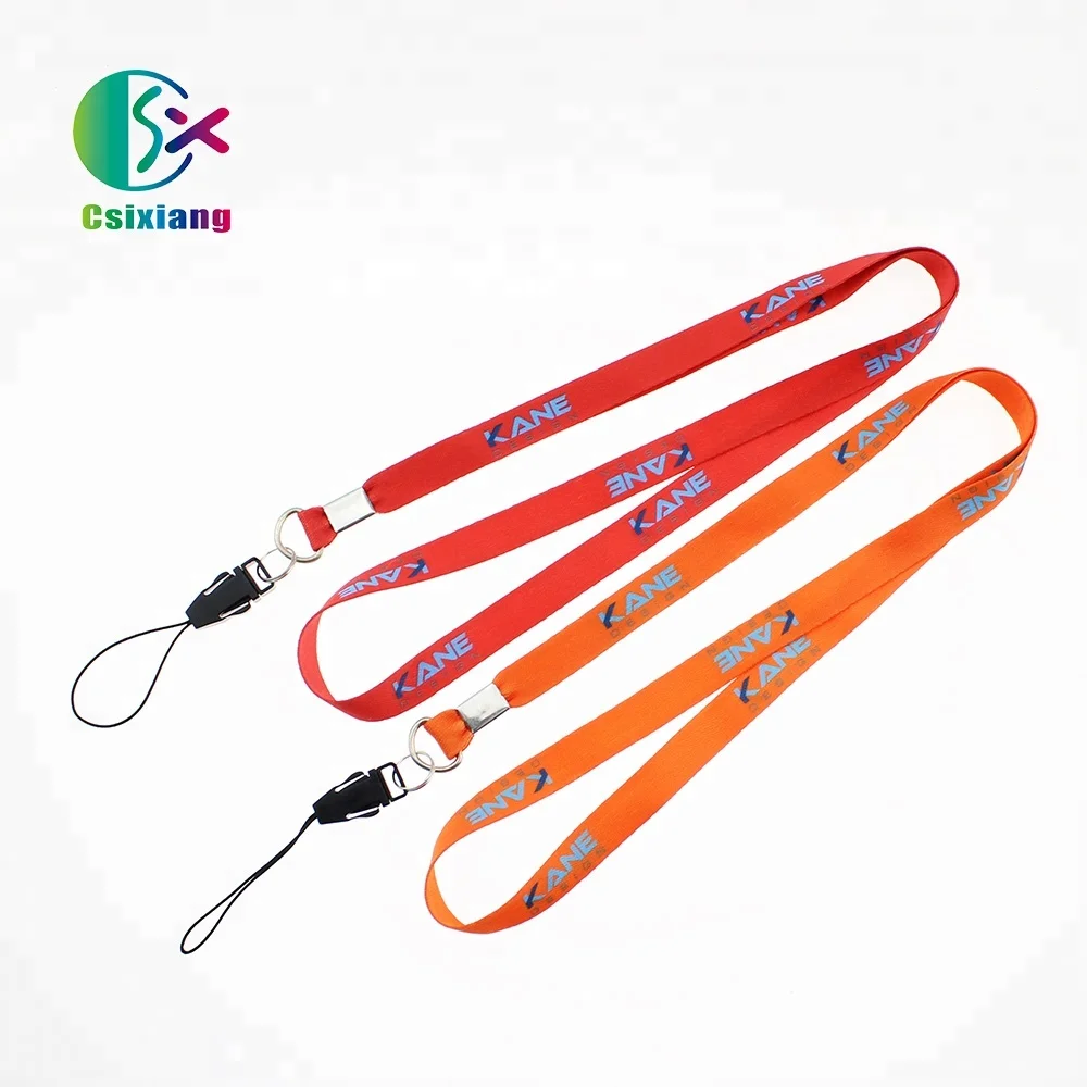 Full Color Transfer Print Smooth Polyester Lanyard With oval hook in Matt Black color