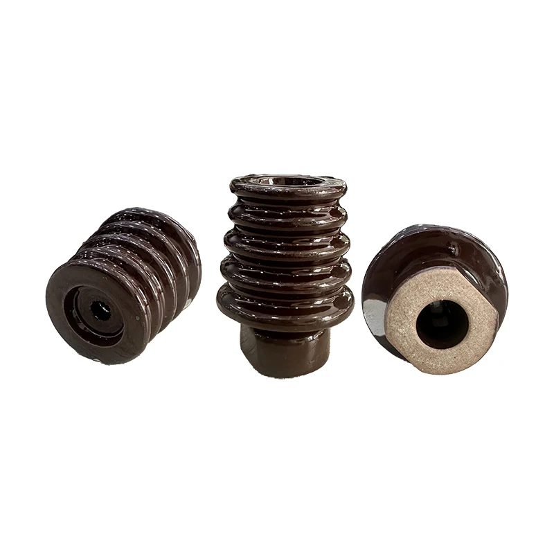 ANSI high voltage porcelain 33kv post brown insulator