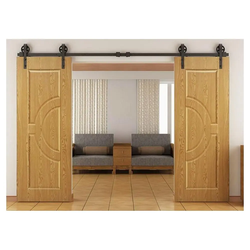 Современный дизайн сделай сам необработанная цельная сосновая деревянная дверь для дома интерьерная плита деревянные раздвижные двери сарая