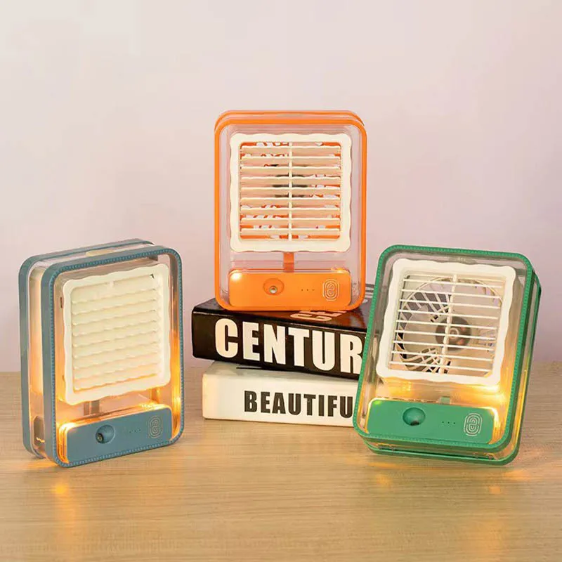 High Quality Air Cooler Portable Small Table Air Conditioner Fan Summer Rechargeable Air Purifier Water Spray Cooler Fan