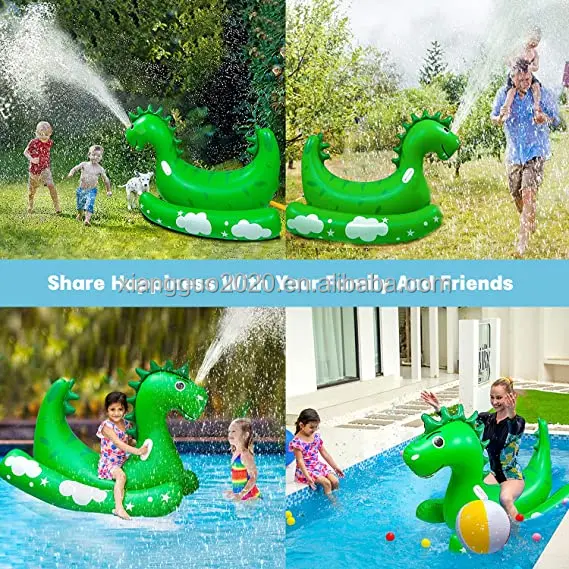 Water Toys Custom Inflatable Pool Animal Toy Kids Dinosaur Surfing Pool Seating Chair Dinosaur Pool Float