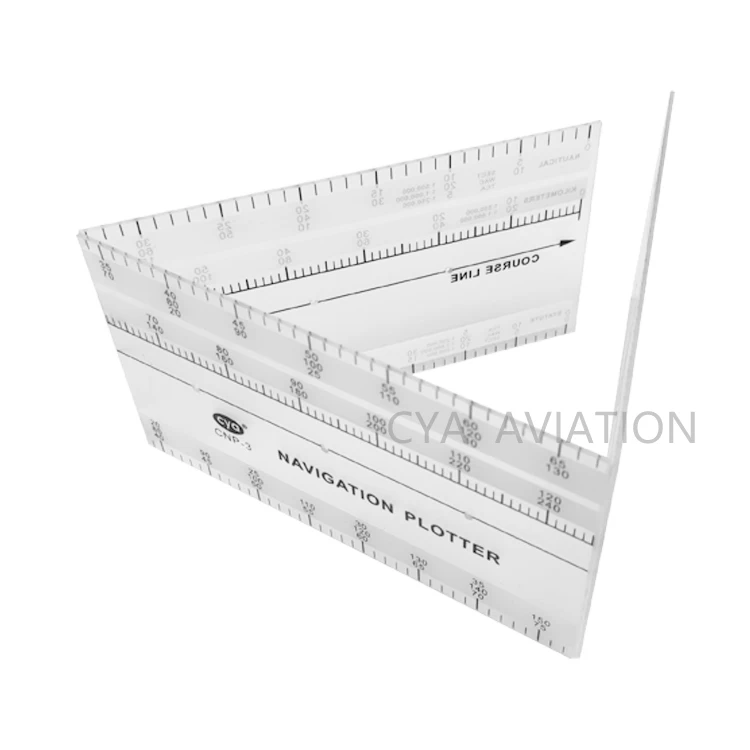Plastic Pocket size Foldable Pilots Student Ruler  Folding Navigation Plotter CNP-3