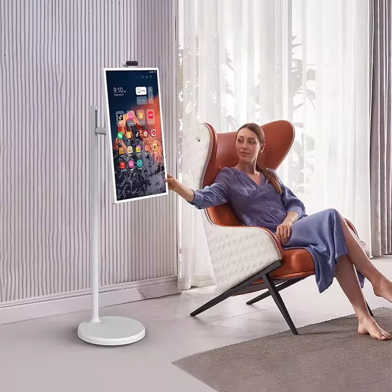 32 Inch  Movable TV Home Entertainment FHD LCD Wireless Touch Screen RK3399 Monitor Android Tablet Android 12 OS