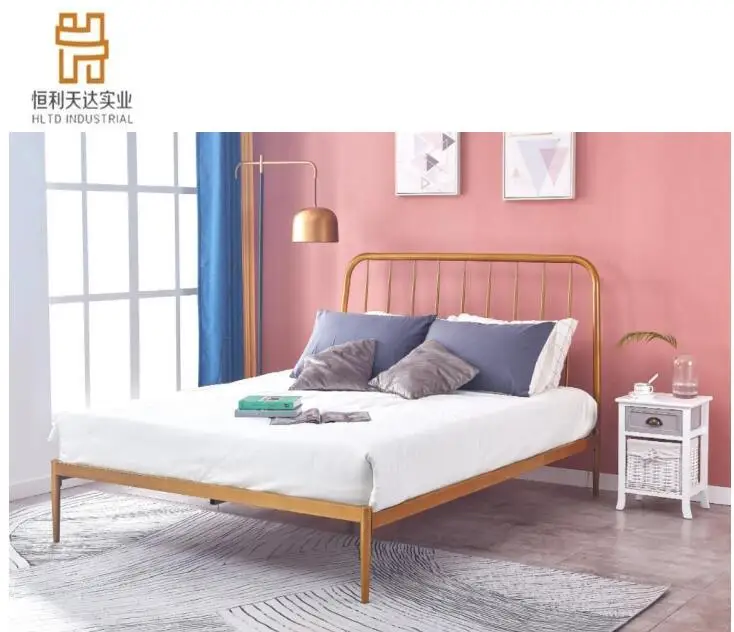 Bedroom furniture full queen king size customized classic design metal bed frame