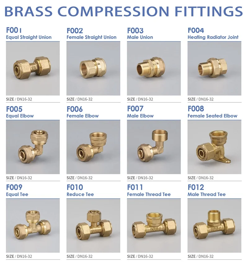 brass water fitting coupler brass compression tube fittings brass fitting