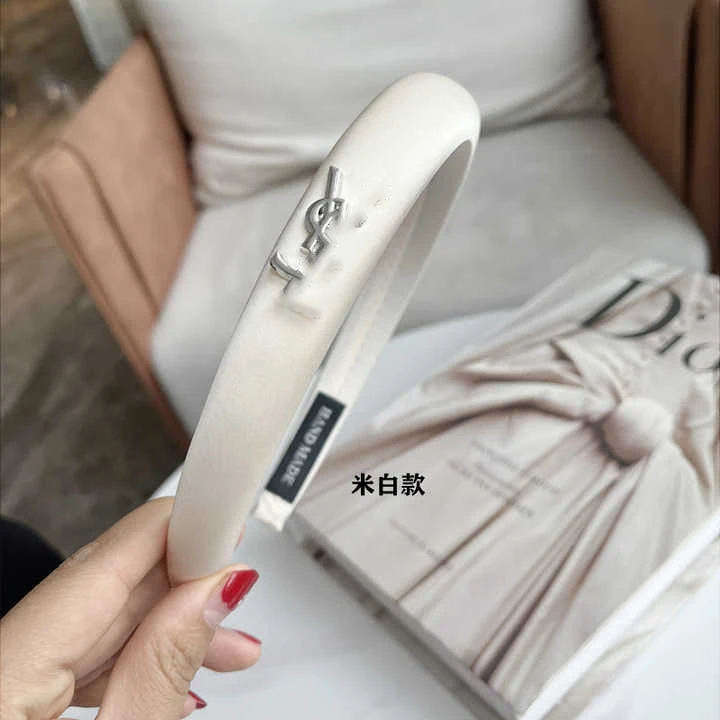 Fashion Hairband New Arrival 2cm Sponge Padded Famous Brand Satin Fabric Designer Headband For Women Girls