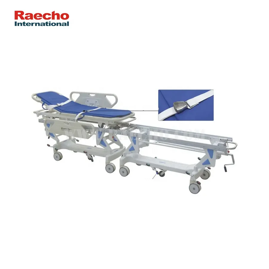Manual ABS Stretcher Patient Trolley Emergency Equipment Ambulance Stretcher Patient Transfer Bed