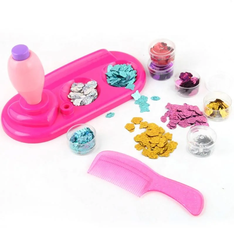 DIY beauty make up set toys for hair dresser plastic toys for girls headwear decoration accessories toys