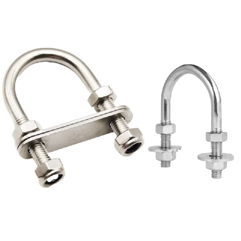 competitive price Custom M4,  M6 M8 carbon steel hot dip galvanized pipe clamp U bolt for truck u bolts with nuts/