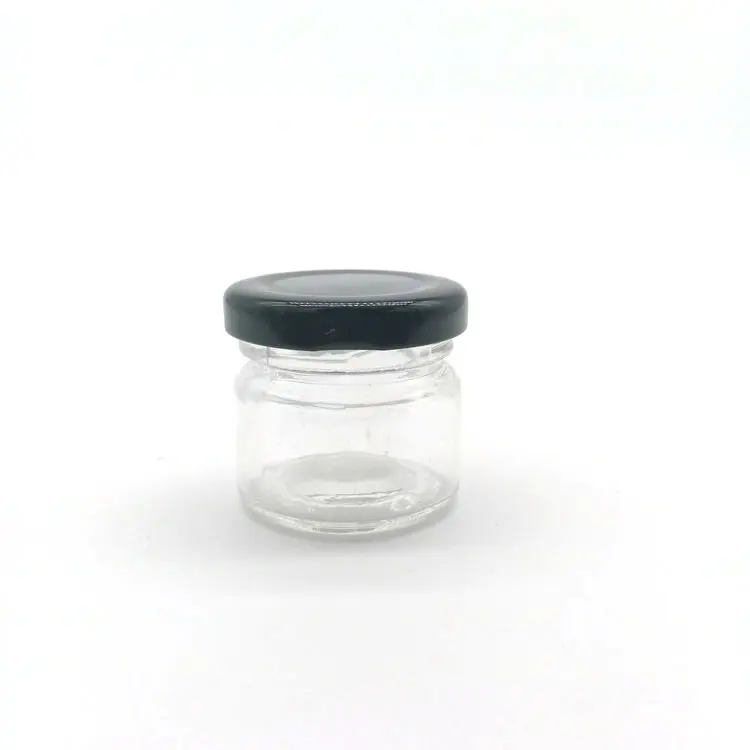 Creative mini 50ml Small glass jam jars Candy glass food container pudding glass jar with lid