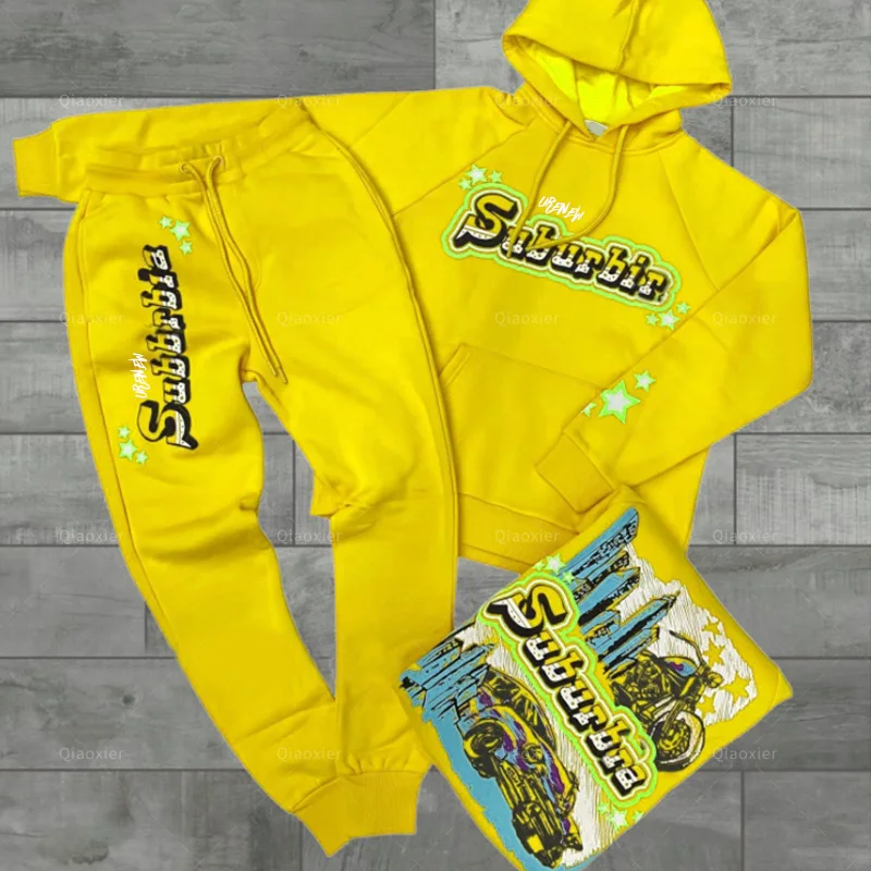 Custom Logo Solid Color Men Sweatsuit Sets Wholesale Jogging Suits high quality streetwear Tracksuits For Men