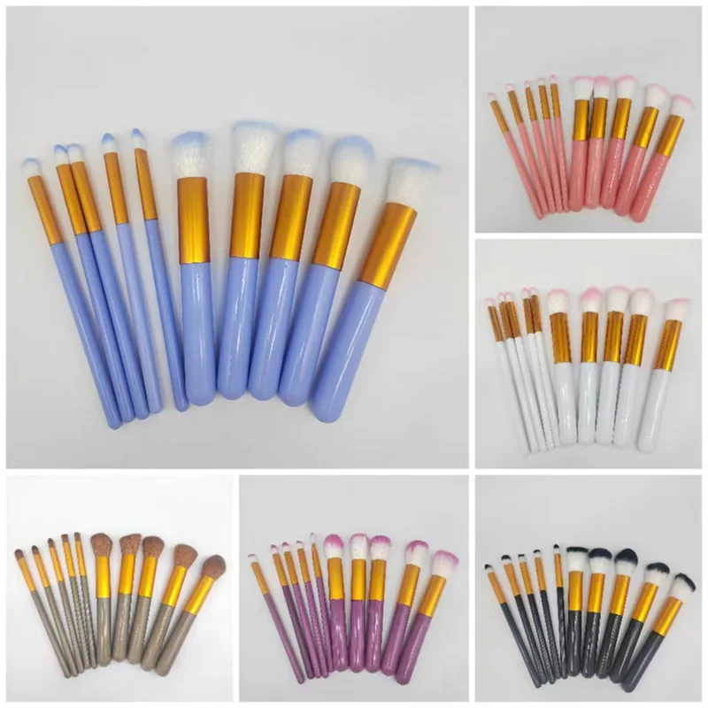 10PCS Travel Make Up Brushes Wholesale Cheap Classic Kabuki Makeup Brush Set