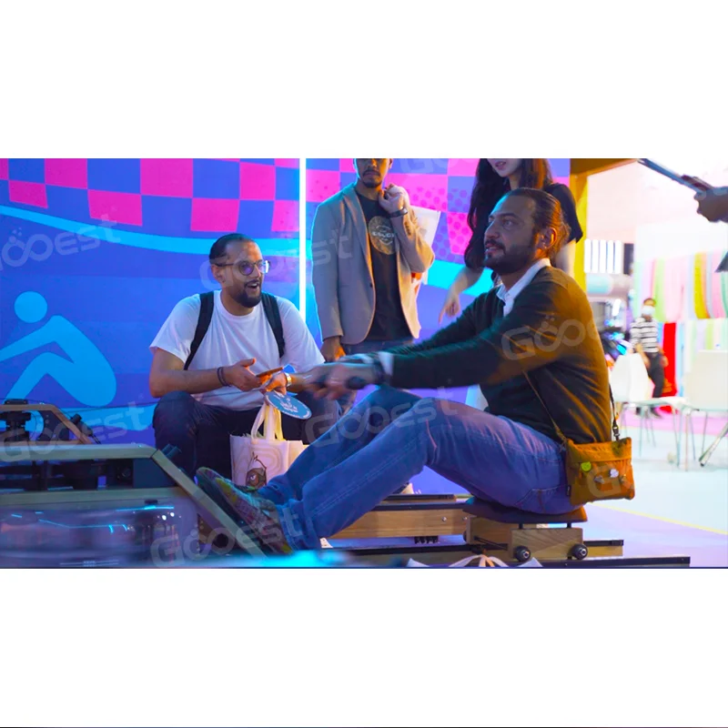 Digital Immersive Interactive Multimedia Wall Projection Sport Game Extreme Rowing