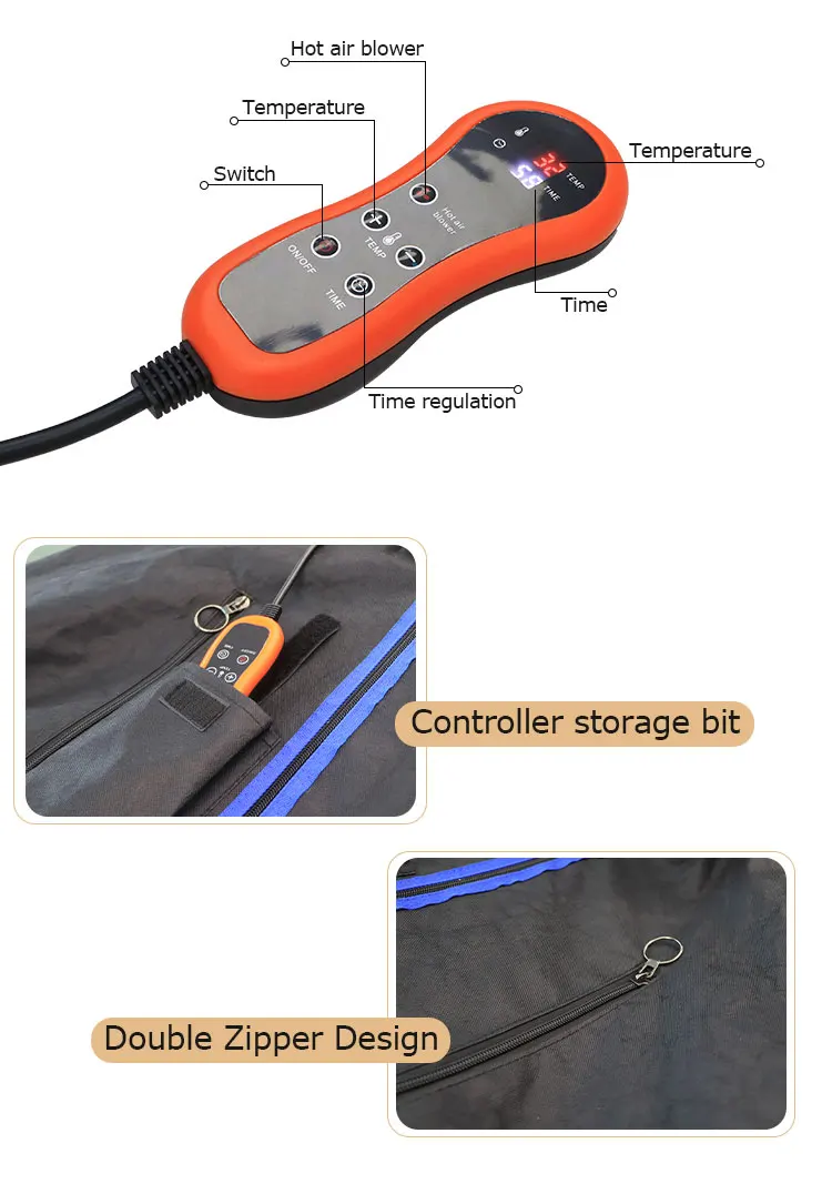 Personal foldable far infrared sauna air blower sauna tent red light therapy full body relax portable sauna