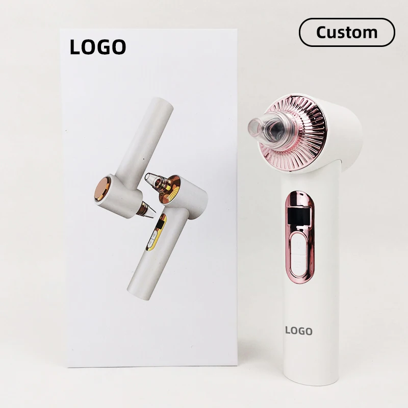 USB Rechargeable 6 Suction Heads LED Light Therapy Nose Cleaning Whitehead Peeling Pore Vacuum Blackhead Remover