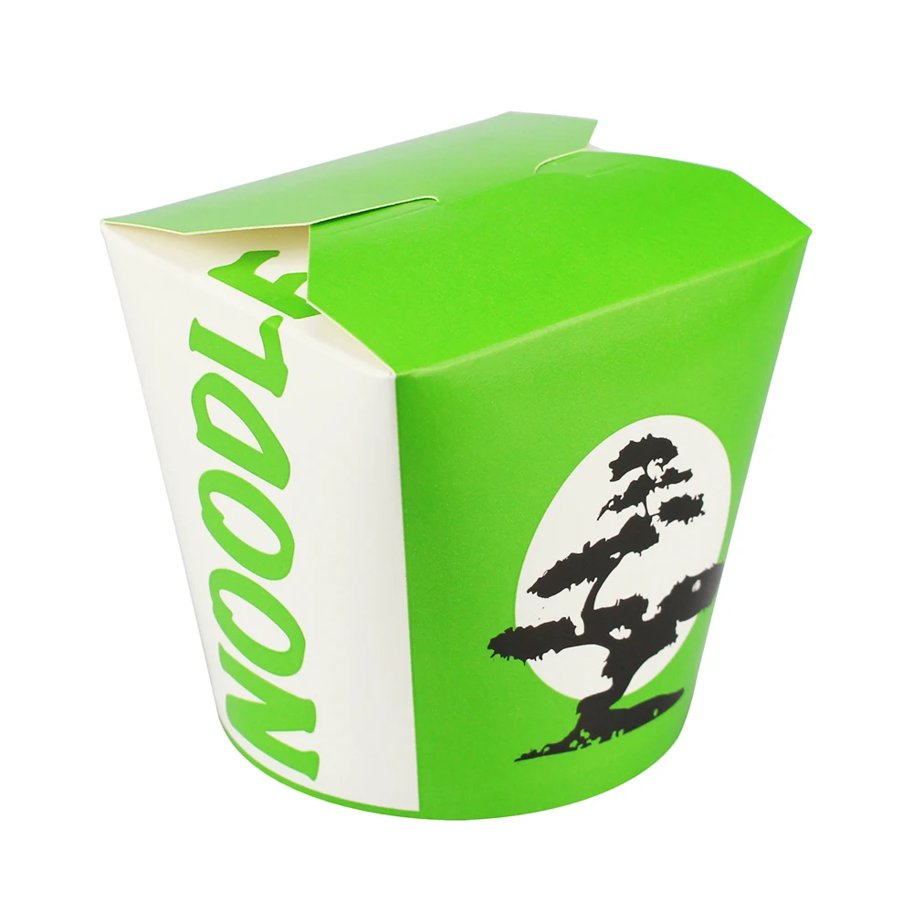 Wholesaled Disposable 8oz,12oz,16oz,26oz,32oz Paper Noodle Container  Fast Food Take Away Packaging Box Noodle Square Box