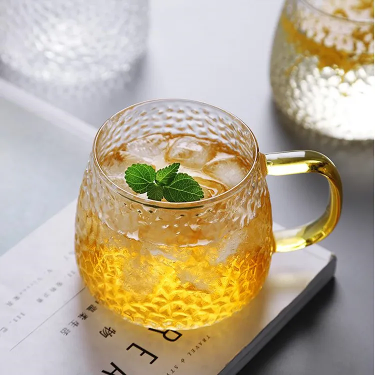 400 ml High borosilicate glass coffee cup tea mug juice cup glass mug with handle