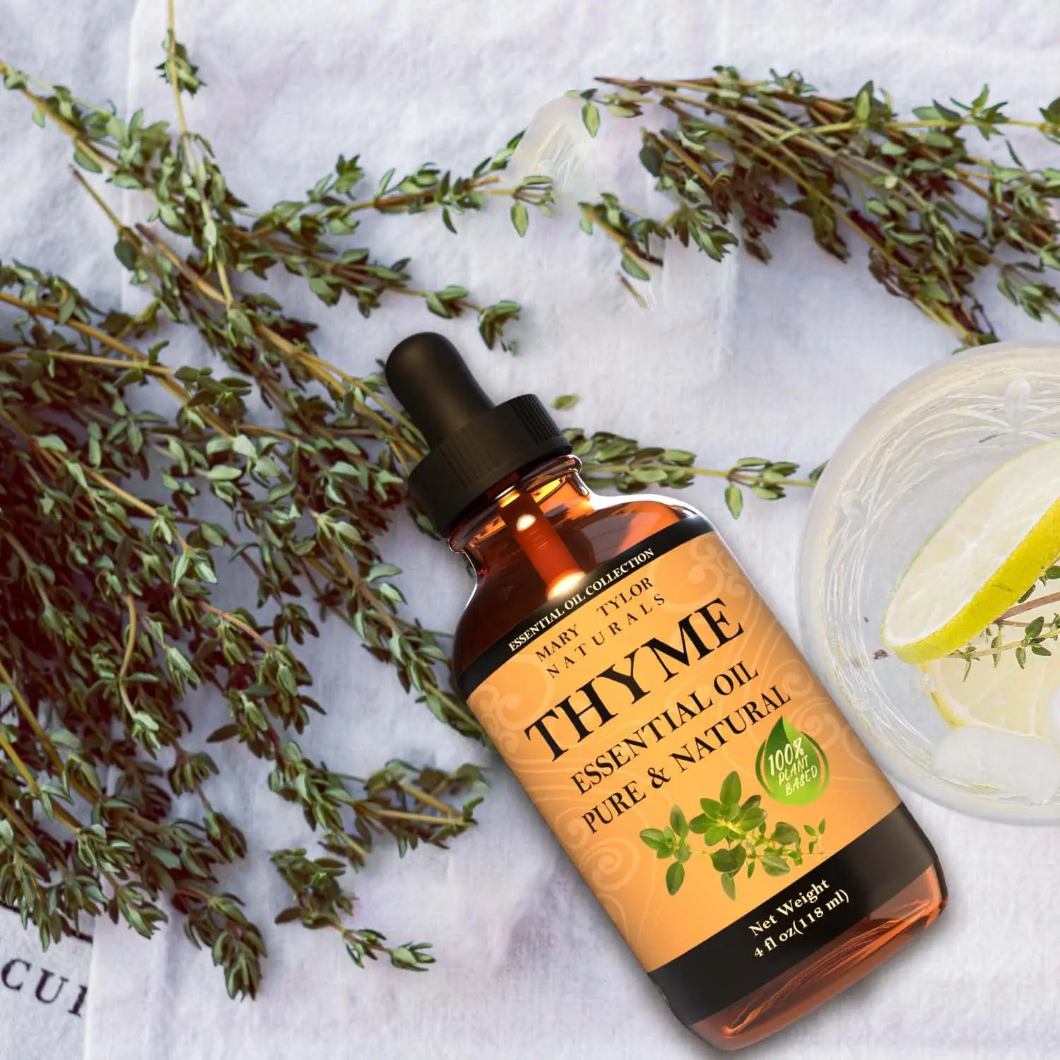 Custom logo No animal testing 100% Pure and Natural Premium Therapeutic Grade thyme oil with custom package