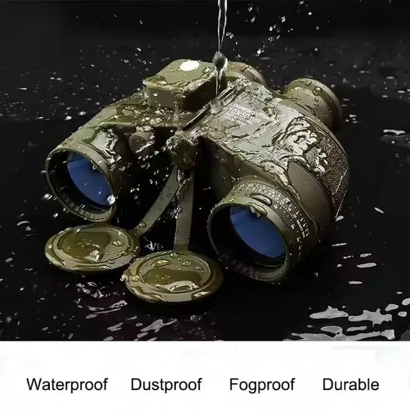 COM High Power Easy Focus Binoculars Compact Waterproof Tactical Original Germany Binoculars 10X50