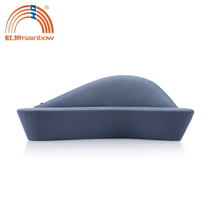 
S-127 modern stainless steel base half moon circle curved sofa furniture living room sofa design luxury sofa 