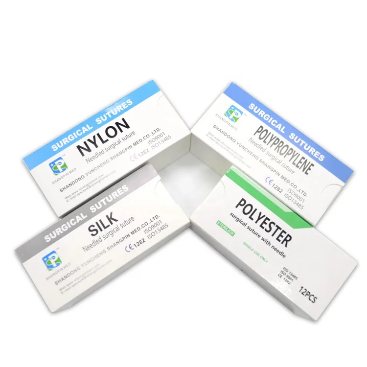 Surgical dental suture materials PGA polyglactin 910 types of surgical sutures manufacturer