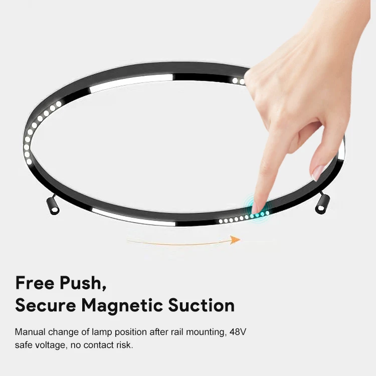Anti-Glare Rail System 3w 6w 7w 12w 18w Smart Tuya Control Dimmable 220v Ceiling Circular Magnetic Track Light System