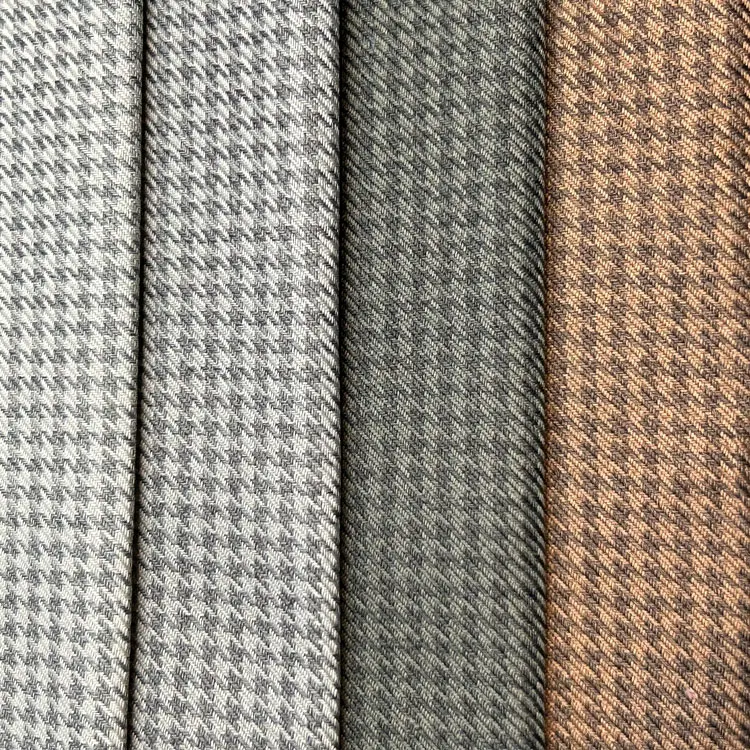 2176#Wholesale 100 Polyester Linen Fabric Houndstooth Sofa Linen Fabric For Sofa Cheap Fabric