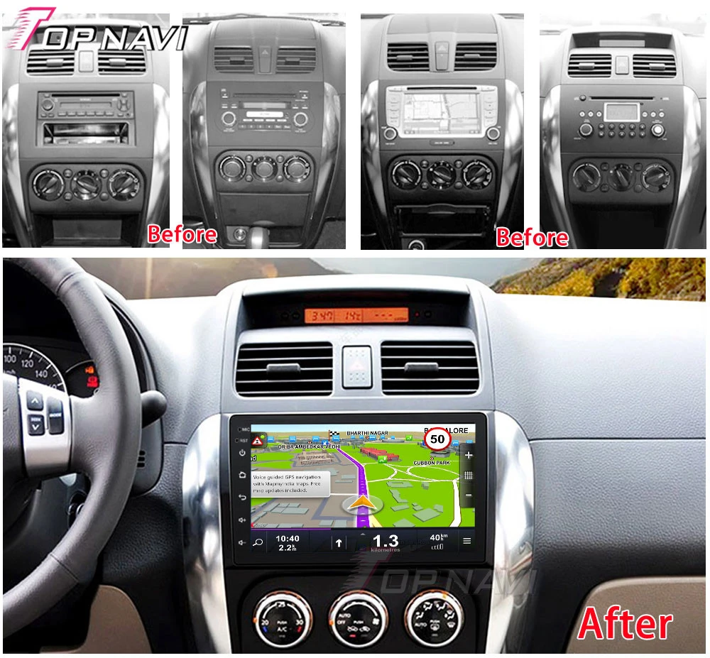 For SUZUKI SX4 2006-2012 Android 9.0 Auto Radio Video DVD Player GPS Navigator 9 Inch IPS Screen DSP Multimedia Player 4G 64G