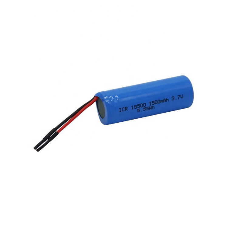 3.7v 18500 Li-ion Rechargeable Battery 18500 1500mah 3.7v Single Battery With Connector