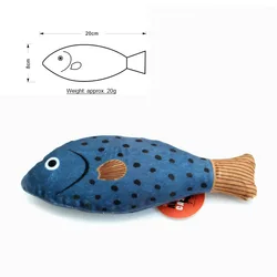 New Design Plush Fish Toy For Cats Health Safe Material Catnip Fish Shape Cat Toy