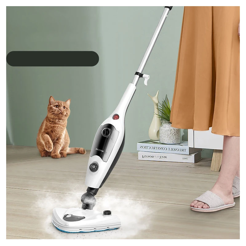 Electric Steam Mop Cleaner Convenient Detachable Brush Head Tile Hardwood Floor Use