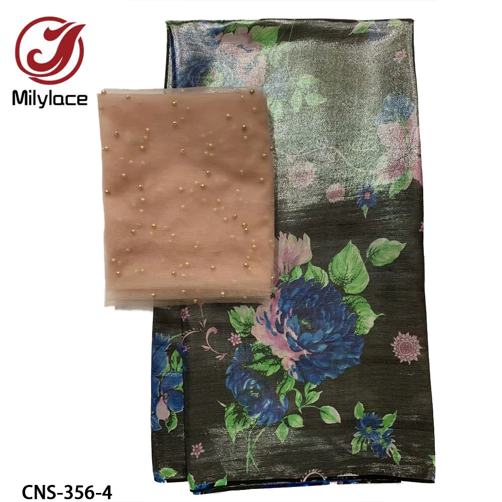 Элегантная Цветочная вышивка жоржет, мягкая итальянская парча из натурального шелка с золотыми нитями