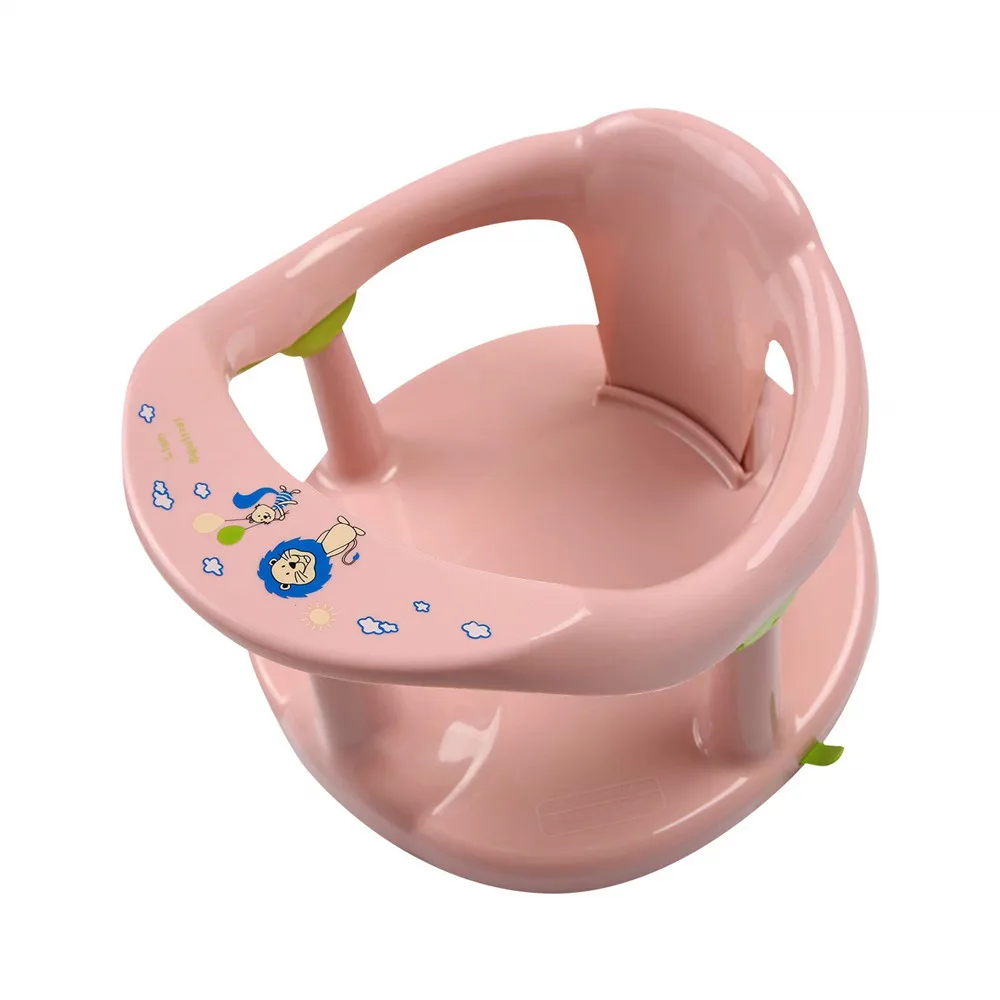 BBCare Adorable Foldable Bath Chair for Babies 6-18 Months Non-Slip Surround Bath Seat Cute Shape Suction Cups Baby Supplies