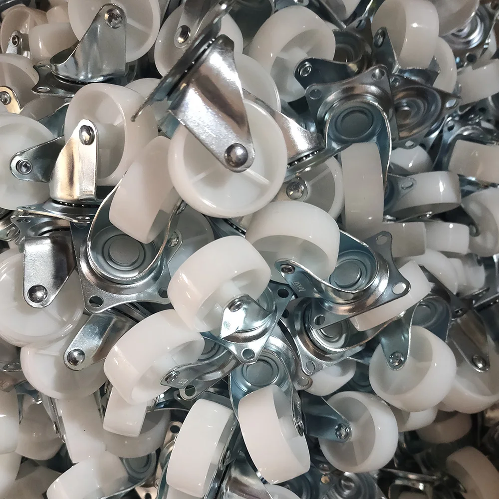 Factory price all size plastic pp material 1 inch castor wheel sliding door wheels