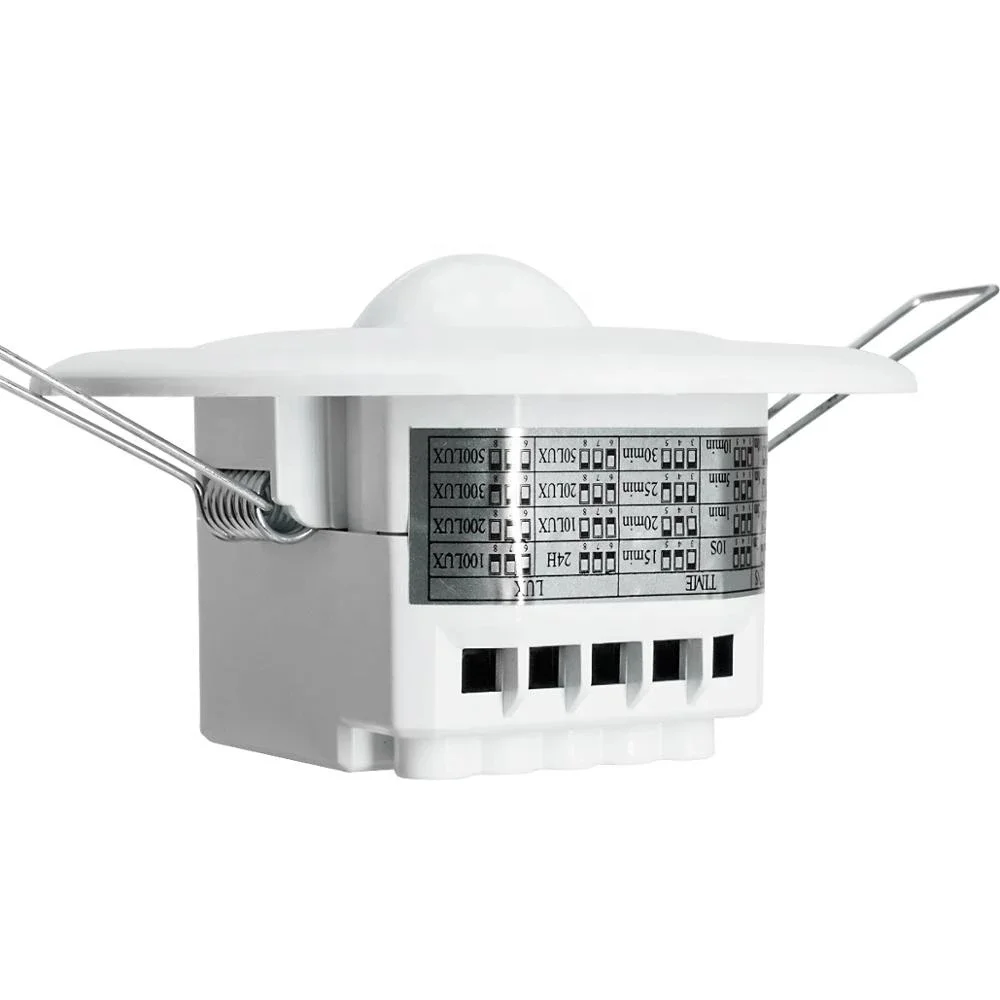 Microwave Sensor 110-240V Microwave Motion Detector Light Switch Ceiling Recessed Adjustable Induction Switch