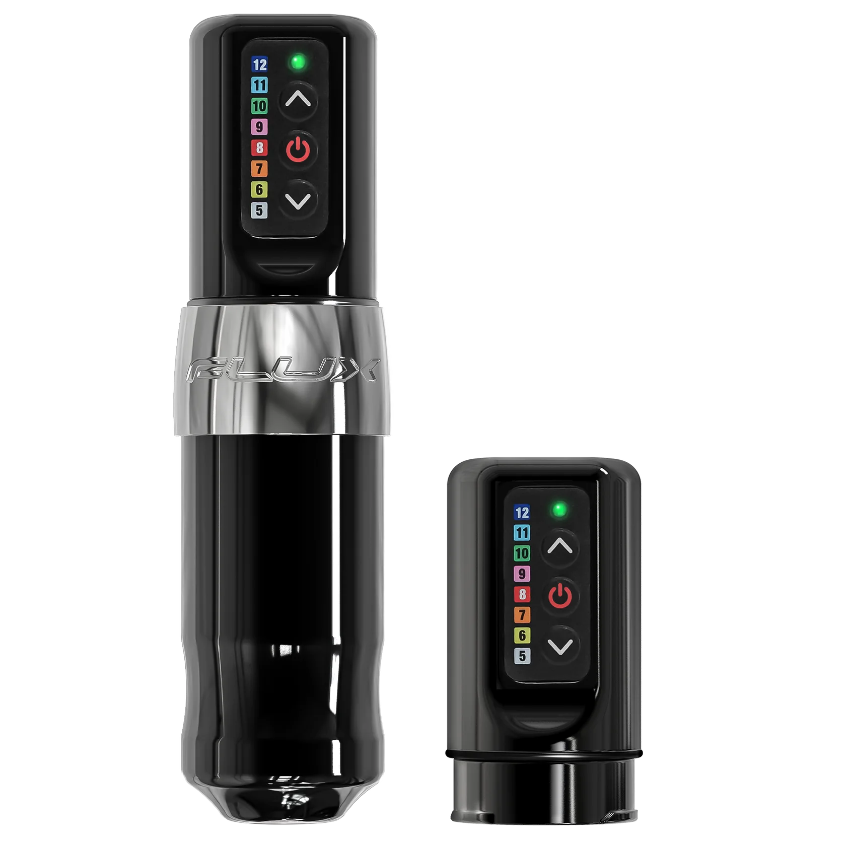 FK Irons Flux Wireless Tattoo Machine Chromium with PowerBolt Tattoo Pen Guns