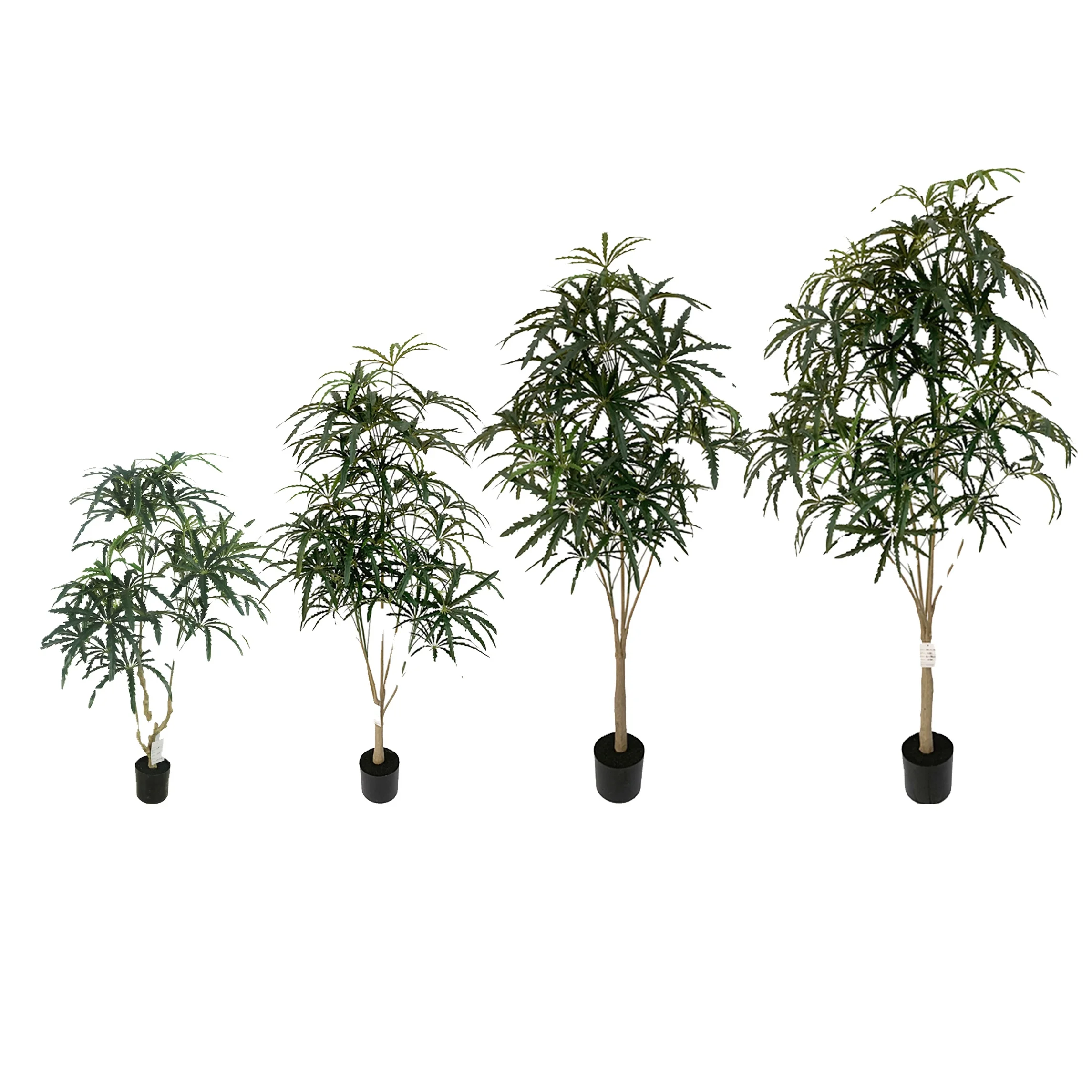 Artificial Green Plants Bonsai Tree Ornamental Silk Foliage Plant Plastic Artificial Tree for Home Decor