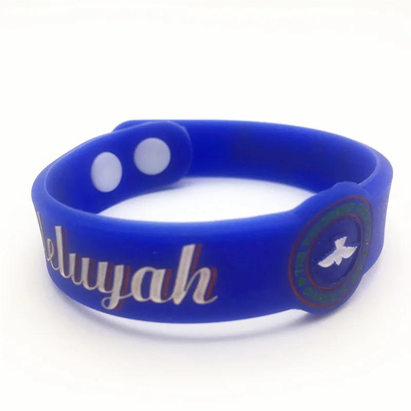 Recycled Jewelry Custom Silicone Adjustable Button Closure Bracelets s