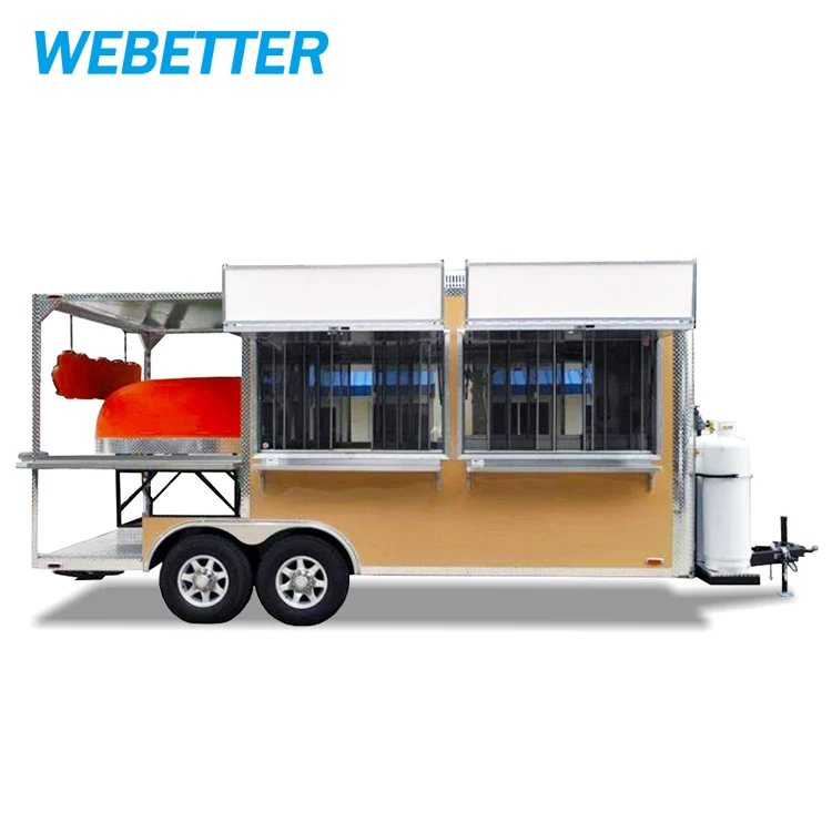 WEBETTER индивидуальный прицеп для обслуживания пиццы мобильный грузовик пищевых продуктов с